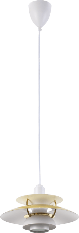 PH 5 Pendant Lamp - Mini White N Brass image.