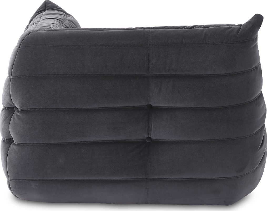 Comfort Style Curve Sofa Dark Grey Velvet/Velvet image.