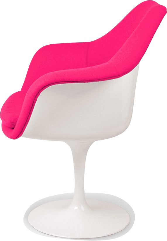 Chaise Tulip Carver Pink/White image.
