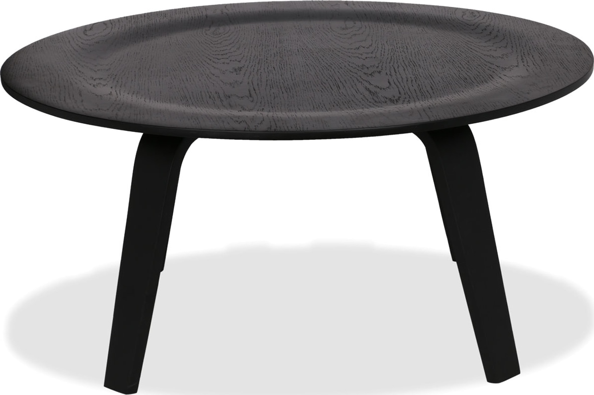 Eames Style Plywood Coffee Table Black image.