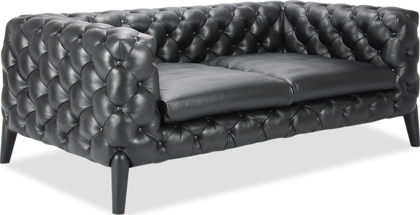 Windsor 3 Seater Sofa  Premium Leather/Black  image.