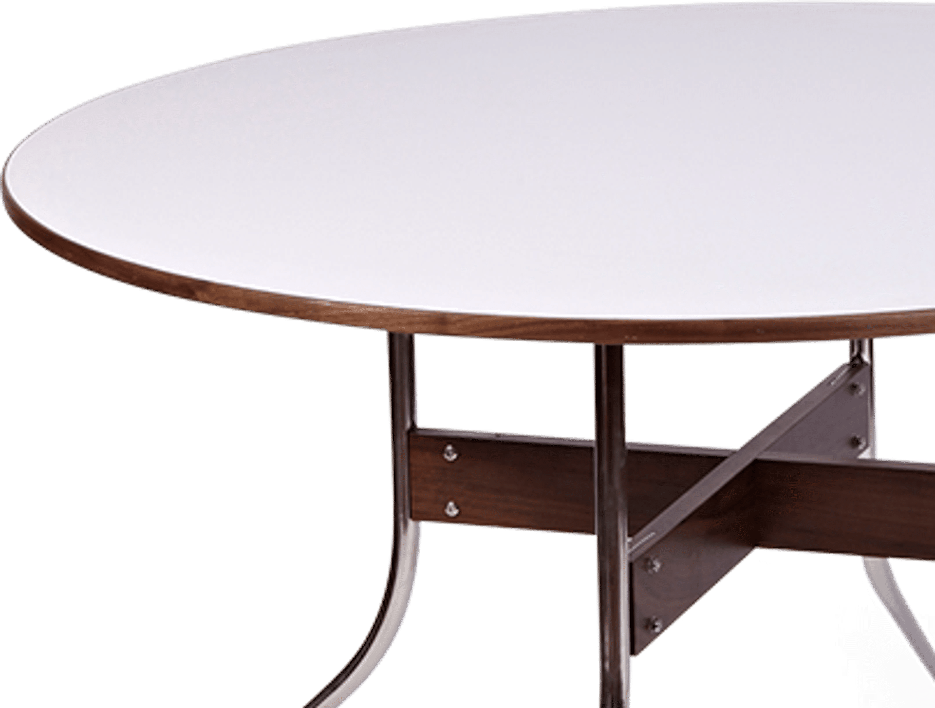 Table de salle à manger ronde à pieds mobiles