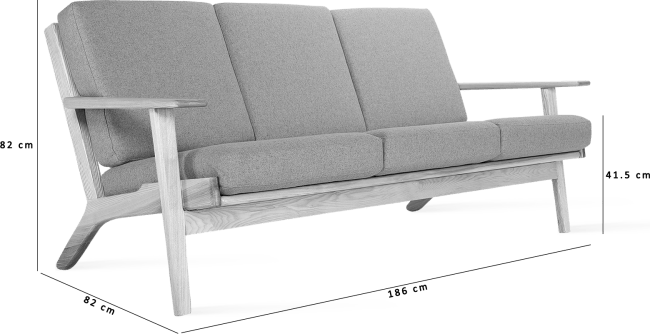 GE 290 Plank 3 Seater Sofa