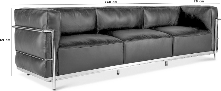 LC3 Style 3 Seater Grand Sofa