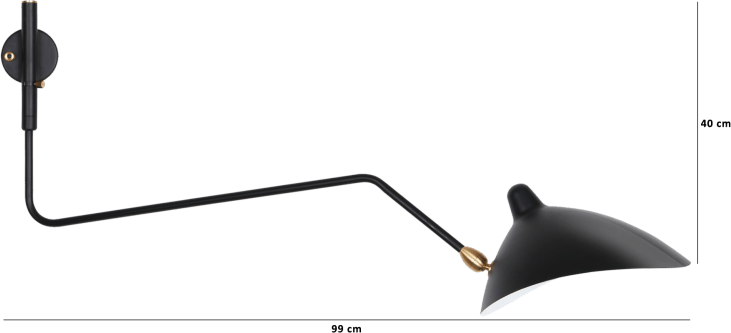 Sconce 1 Rotating Arm - Brass Pivot