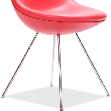 Drop Chair Premium Leather/Red image.