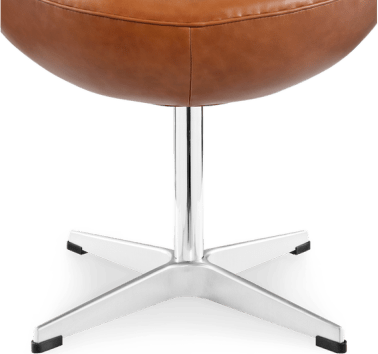 Egg Stool Premium Leather/Without piping/Dark Tan image.