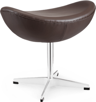 Egg Stool Premium Leather/Without piping/Mocha image.
