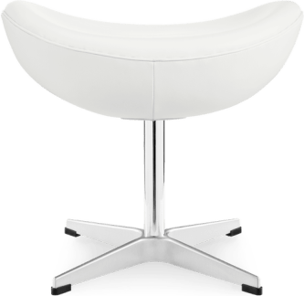 Egg Stool Premium Leather/With piping/White image.