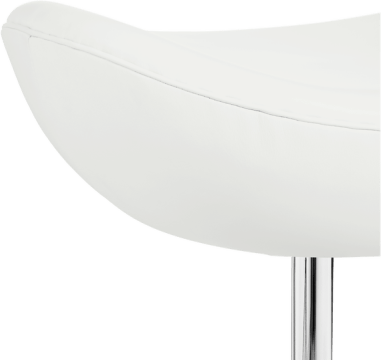 Egg Stool Premium Leather/With piping/White image.