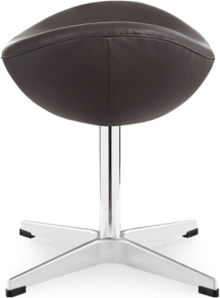 Egg Stool Italian Leather/With piping/Dark Brown image.