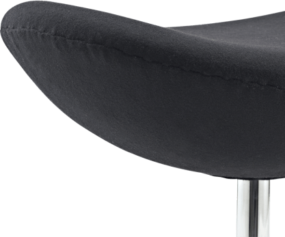 Egg Stool Wool/Without piping/Black image.