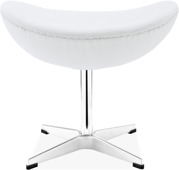 Egg Stool Wool/Without piping/White image.