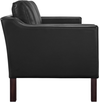 2212 Two Seater Sofa Premium Leather/Black  image.