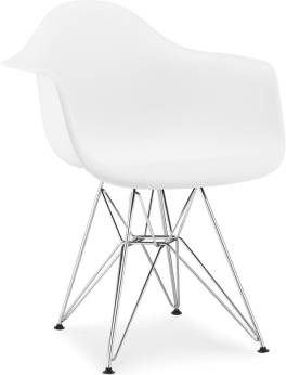 DAR Style Plastic Chair White image.
