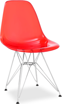 DSR Style Transparent Chair Red image.