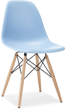 DSW Style Chair Light Blue/Light Wood image.