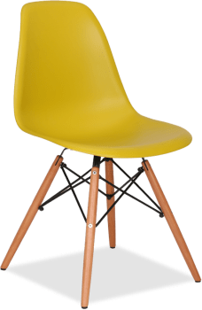 DSW Style Chair Mustard/Light Wood image.
