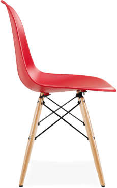 DSW Style Chair Red/Light Wood image.