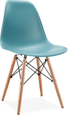 DSW Style Chair Teal/Light Wood image.