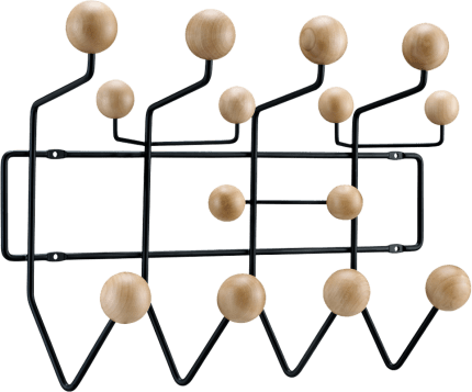 Eames Style Hang It All Coat Rack Black / Maple image.