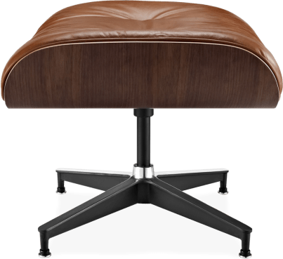 Eames Style Lounge Stool H Miller Version Italian Leather/Tan/Rosewood image.