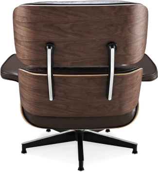 Eames Style Lounge Chair H Miller Version Italian Leather/Mocha/Rosewood image.