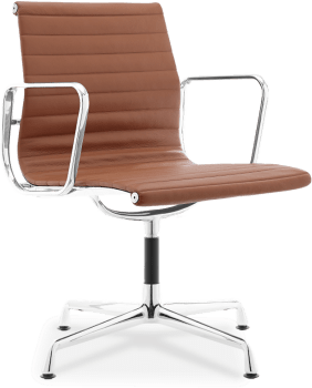 Eames Style Office Chair EA108 Leather Tan image.