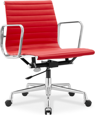 Eames Style Office Chair EA117 Leather Red image.