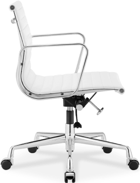Eames Style Office Chair EA117 Leather White image.