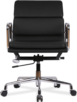 Eames Style Office Chair EA217 Leather Black image.