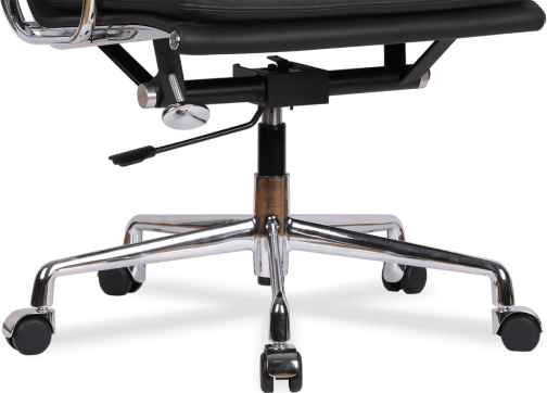 Eames Style Office Chair EA217 Leather Black image.