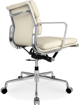 Eames Style Office Chair EA217 Leather Cream image.