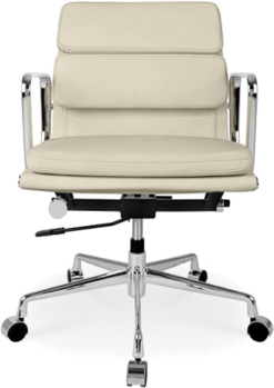 Eames Style Office Chair EA217 Leather Cream image.