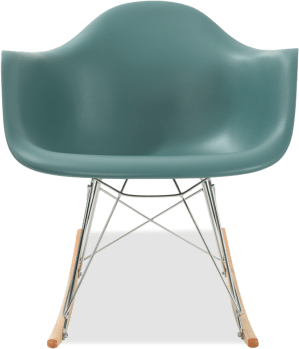 RAR Style Plastic Rocking Chair    Teal/Light Wood image.