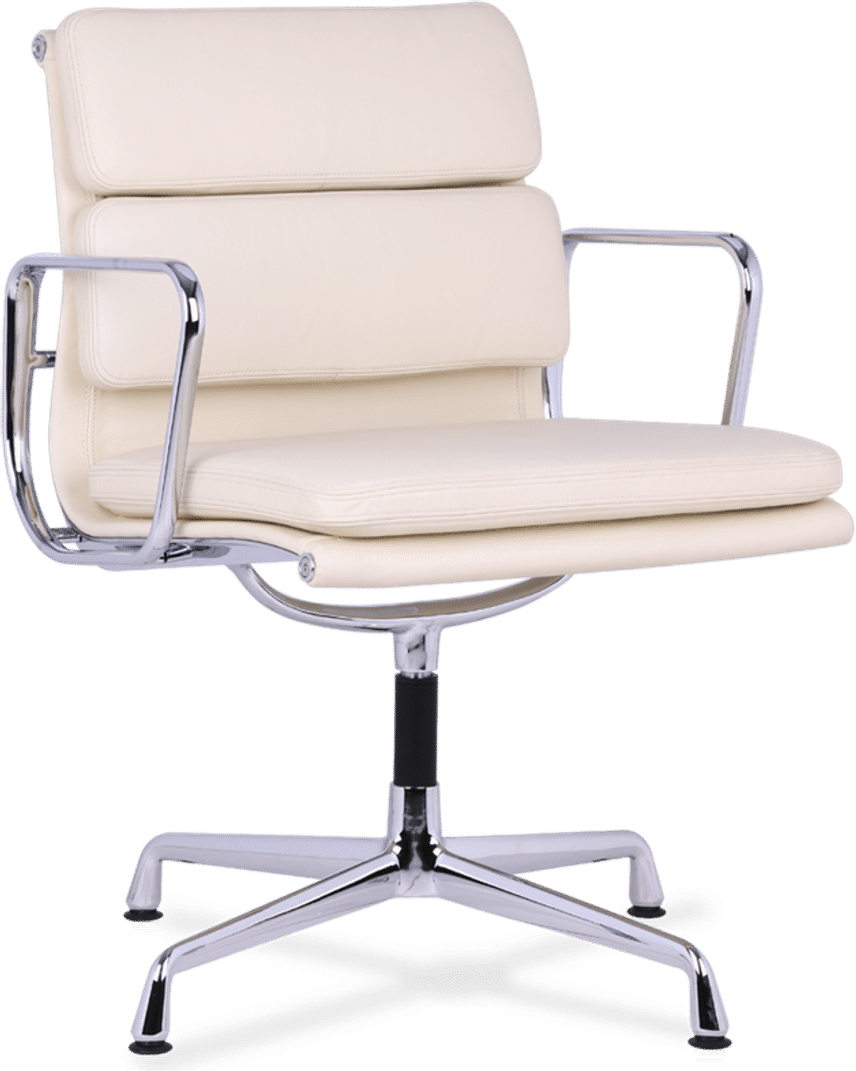 Eames Style Soft Pad Office Chair EA208 Cream image.
