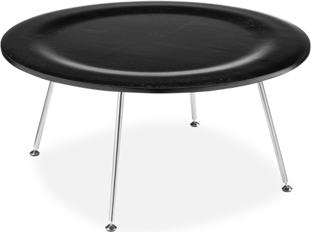 Eames Style CTR Coffee Table Black image.