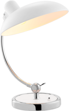 Kaiser Idell Style Table Lamp White image.