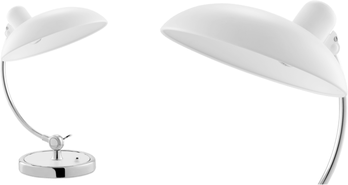 Kaiser Idell Style Table Lamp White image.