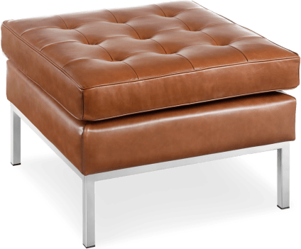 Knoll Ottoman Premium Leather/Dark Tan image.