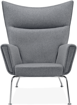 CH445 - Wing Chair Wool/Light Pebble Grey image.