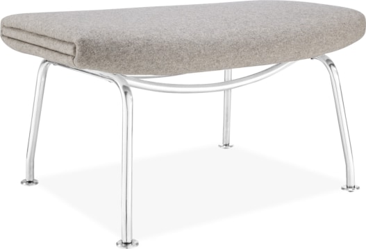 CH445 - Wing Chair Stool Wool/Light Pebble Grey image.
