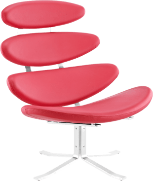 The Corona Chair Premium Leather/Red image.