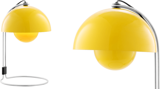 Flowerpot VP4 Style Table Lamp Yellow image.