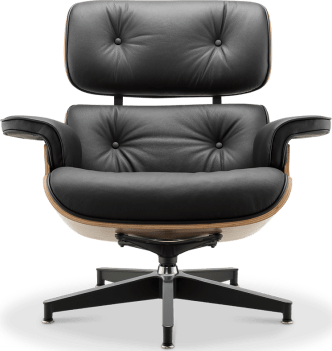 Eames Style Lounge Chair H Miller Version Italian Leather/Black/Rosewood image.