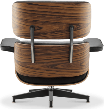 Eames Style Lounge Chair H Miller Version Italian Leather/Black/Rosewood image.