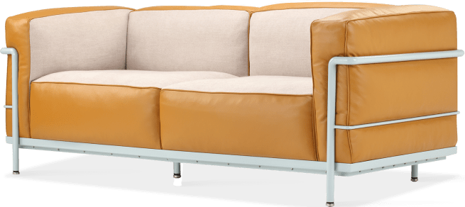 LC3 Style Grande 2 Seat Sofa - Special Edition Camel image.