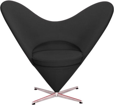 Heart Chair Black image.