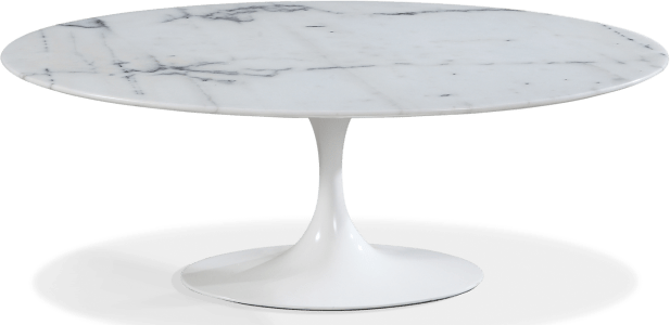 Tulip oval salongbord - marmor White Marble/Large image.