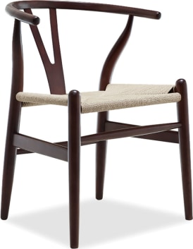 Wishbone (Y) Chair - CH24 Lacquered/Bordeaux image.